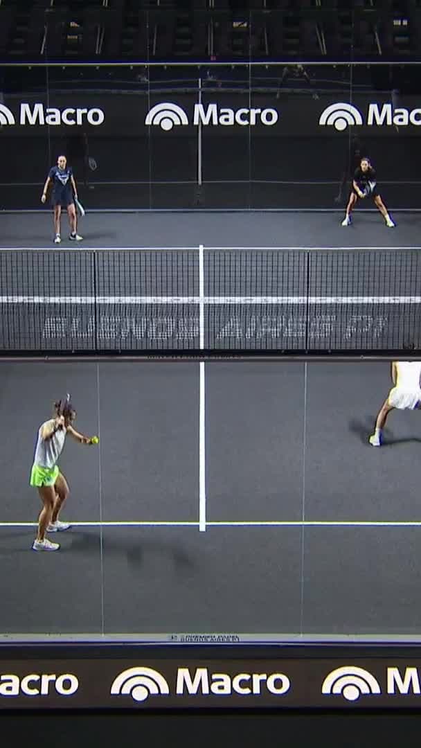 Ustero puts the ball away with the drop shot